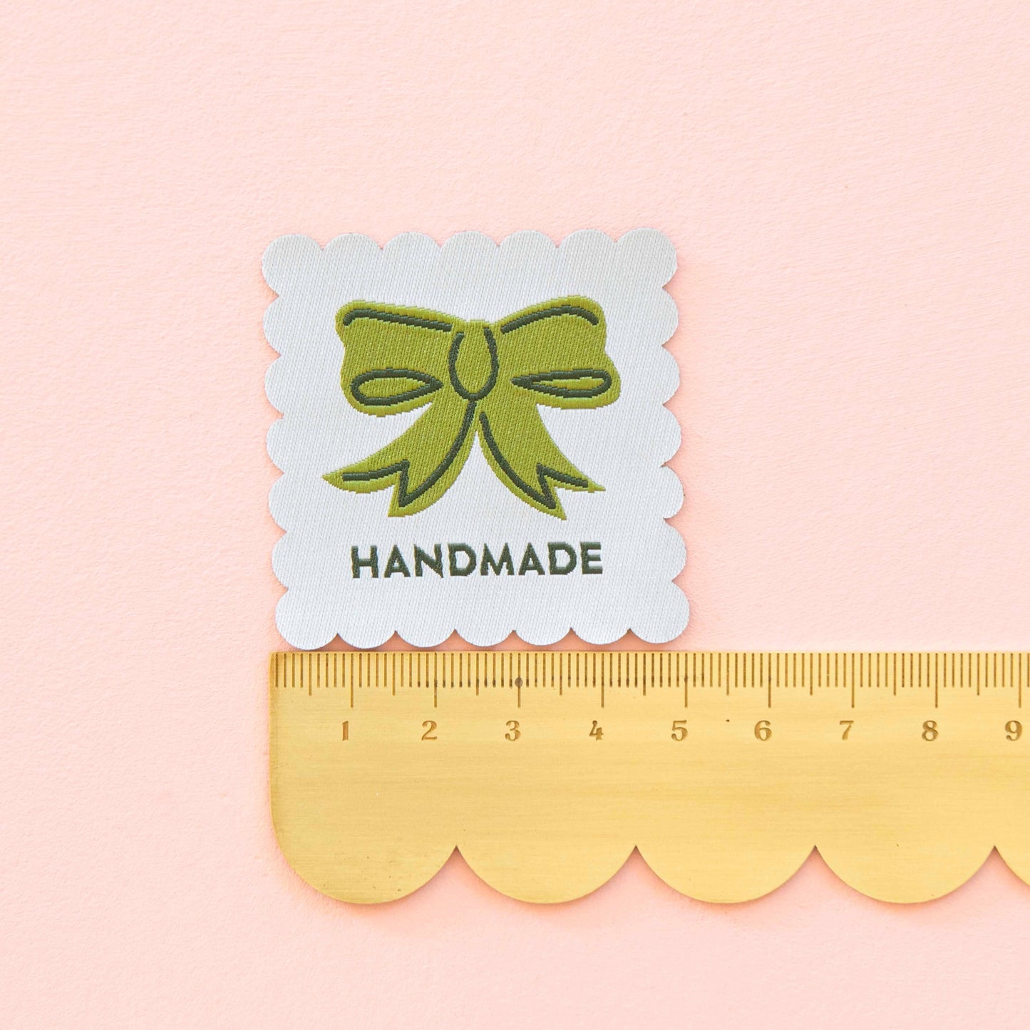 Notions: Sarah Hearts Bows Multipack Large Woven Sewing Labels- 5"X5"- ! pack