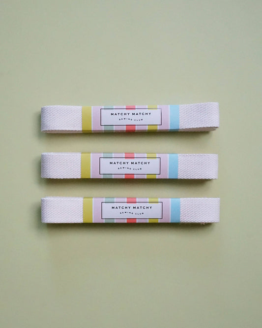 Sewing Notion: Matchy Matchy Sewing Club Natural Webbing 1.25": 3 yards-1 pack