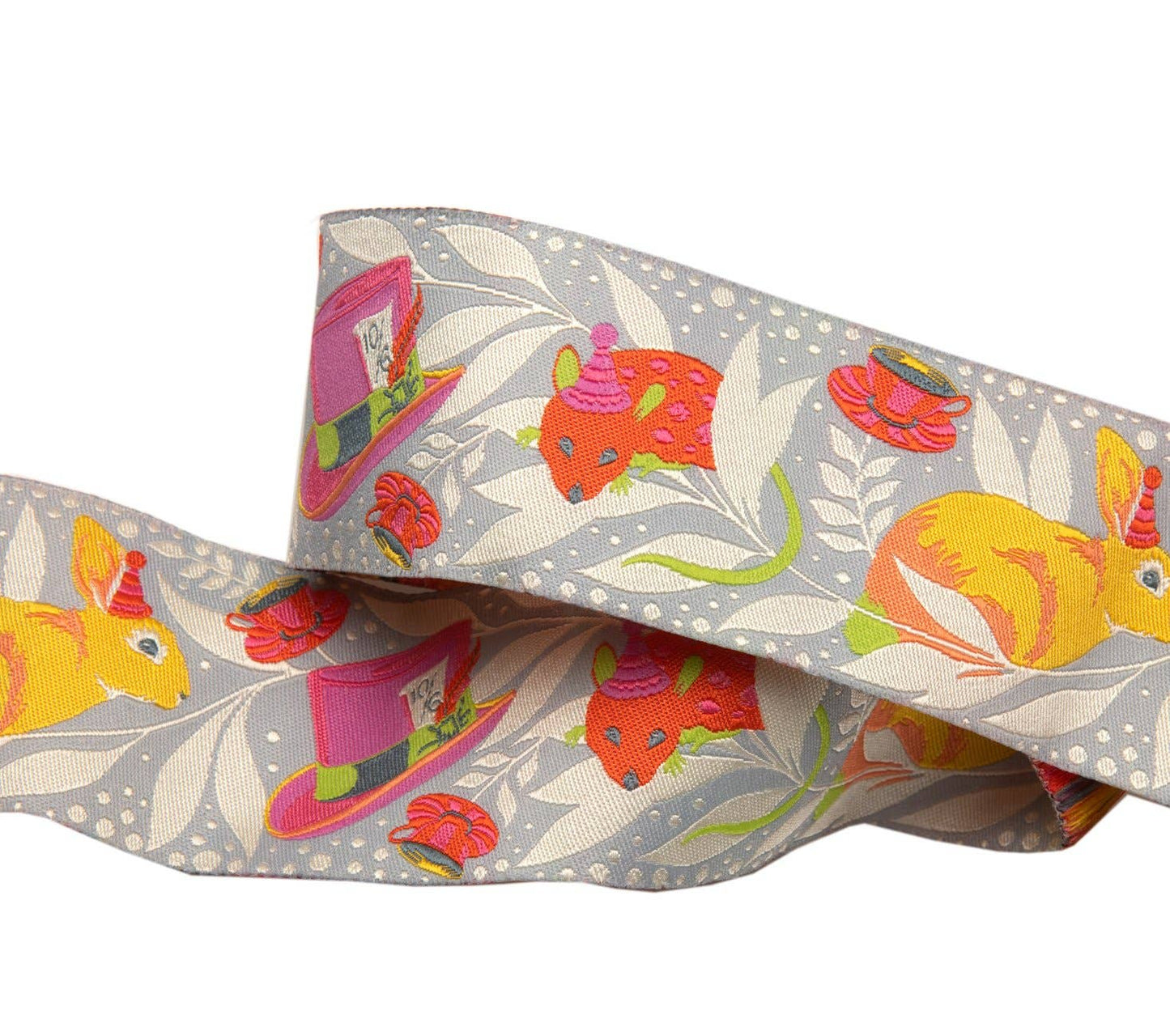 Ribbon: Madhatter Pink-2"-Tula Pink Curiouser- by the yard