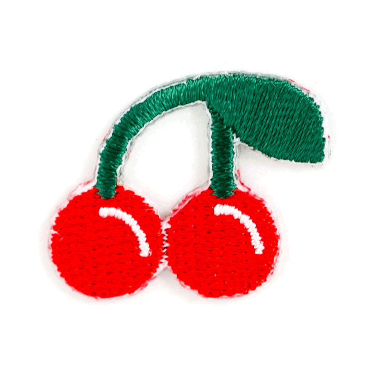 Cherry Embroidered Sticker Patch: 1" x 1"- 1 pack