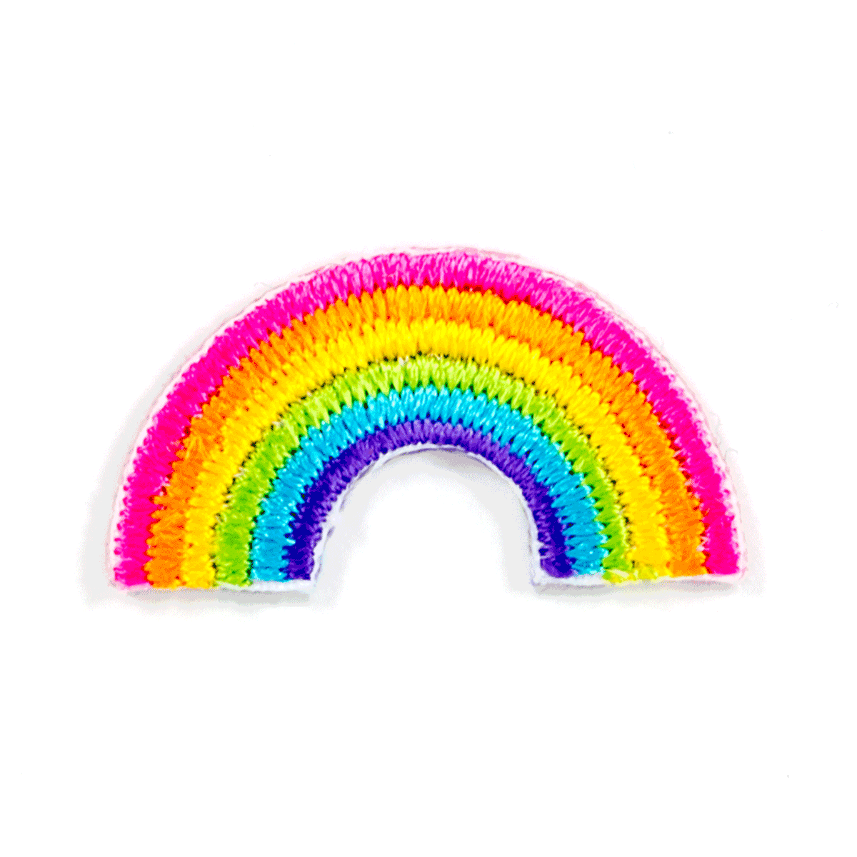 Rainbow Embroidered Sticker Patch: 1" x 1"- 1 pack