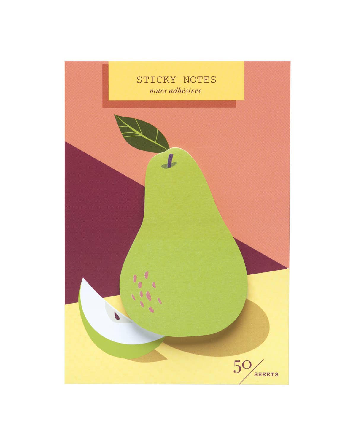 Stationary: Pear Die Cut Single Sticky Notes-1 pack