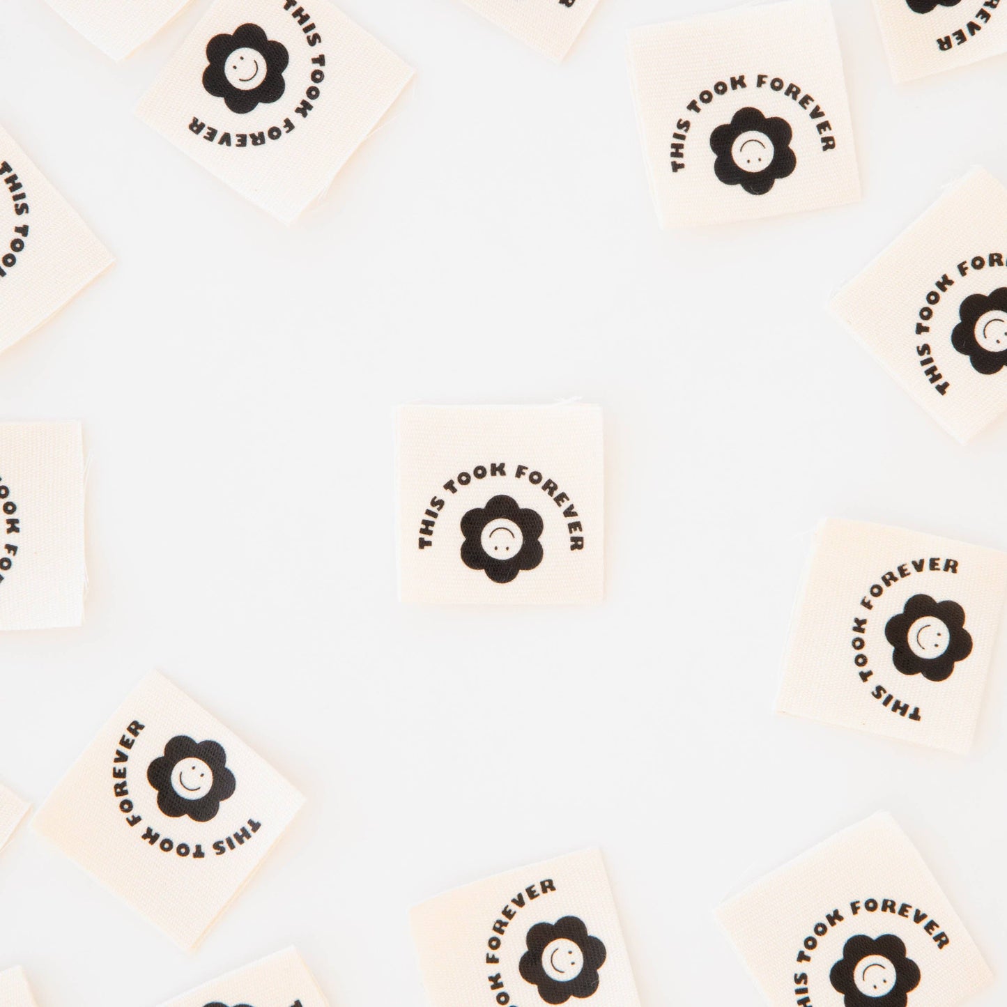 Notions: Sarah Hearts: This Took Forever - Sewing Organic Cotton Labels- 1 pack