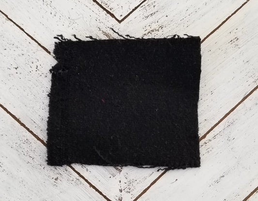 End of BOlt: 2 yards of Designer Deadstock Black Wool Blend Coating Woven-Remnant