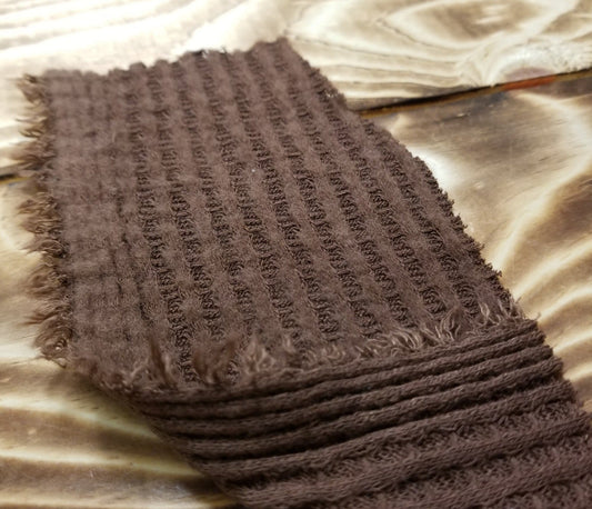 LA Finch 5 yard precuts: 5 yards of Brushed Waffle Knit Sweater Knit Solid Brown