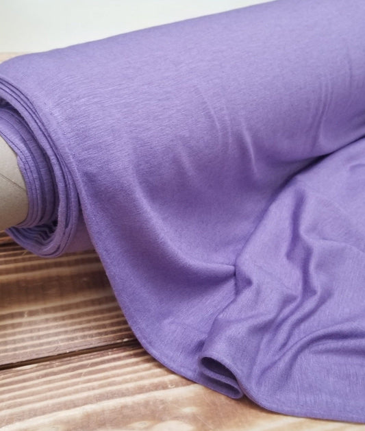 Designer Deadstock Rayon Wool Stretch Jersey Light Purple 5.5oz Knit- Sold by the yard