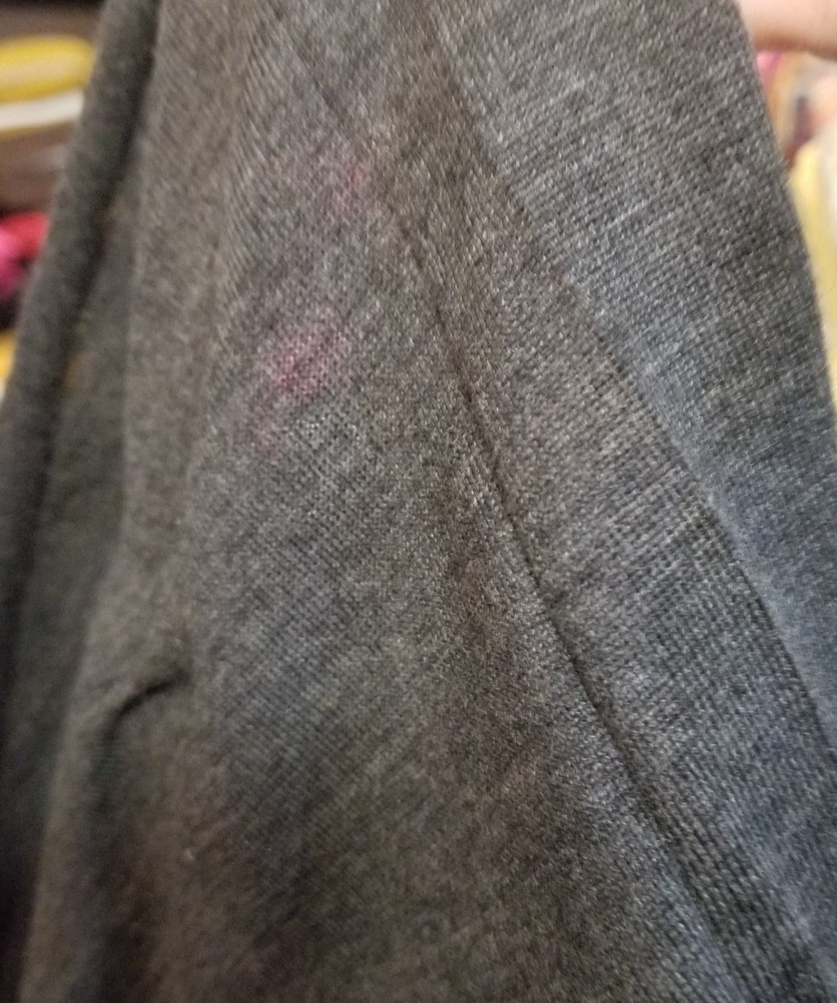 End of bolt: 2 yards of Designer Deadstock 100% Wool Soft Jersey Knit Charcoal Gray -remnant