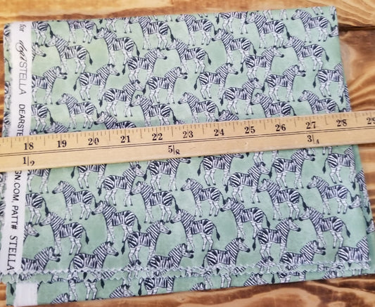End of Bolt 1 yard case pack: 1 piece of Quilting Cottons Dear Stella Zebras (1 yard cuts)- As pictured