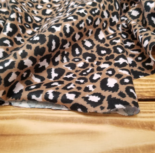 Deadstock Cotton Animal Print Flannel Woven- by the yard