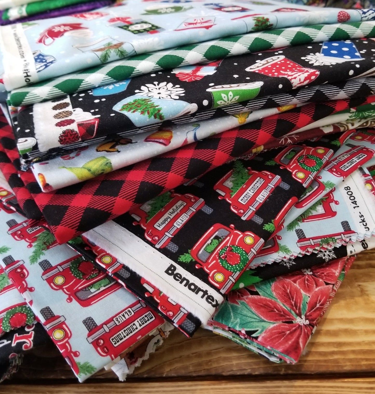 Mystery Pack: 5 yards of Christmas Inspired Quilting Cotton Pack: Assorted
