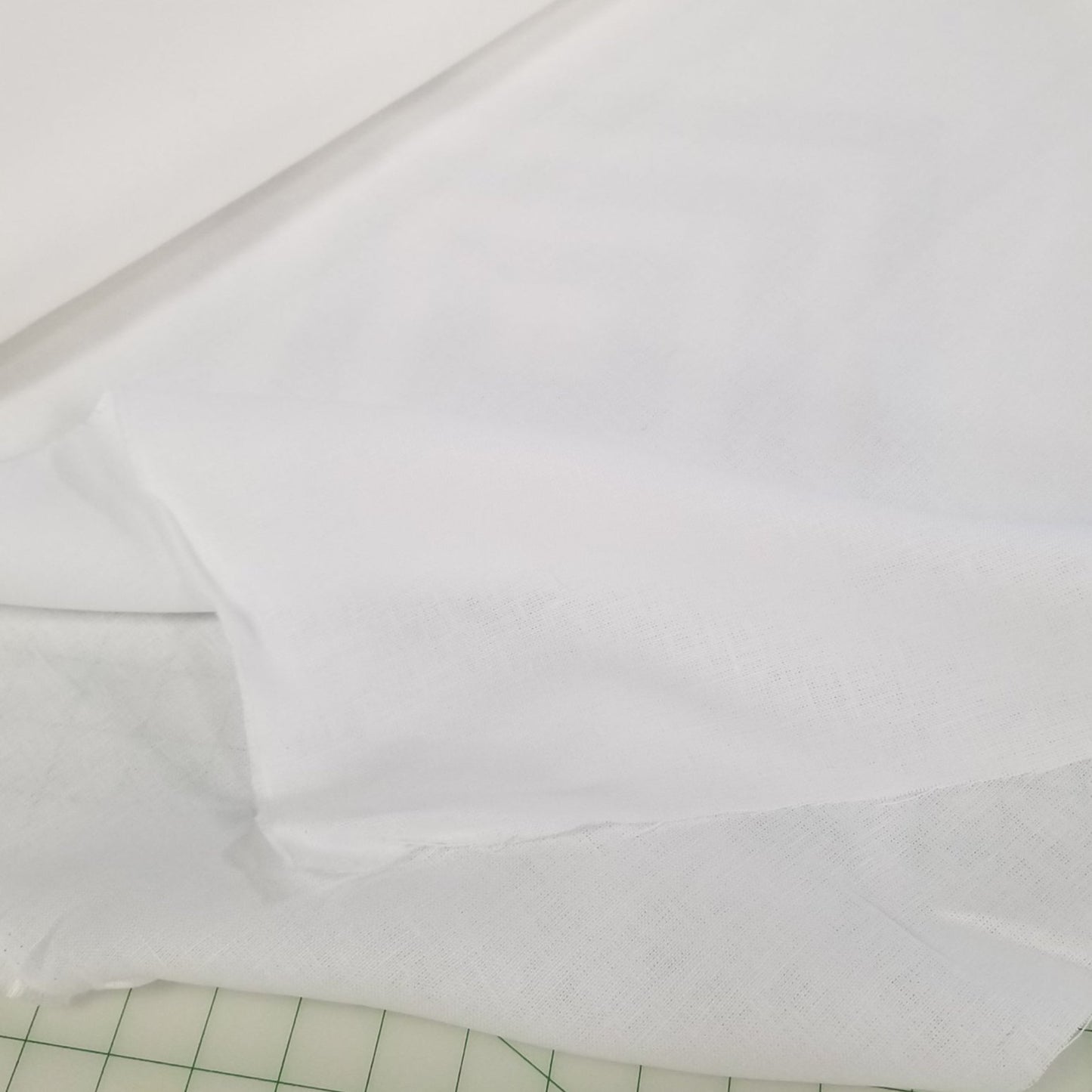 End of bolt: 3 yards of Irish Linen White Spence Bryson Woven 260 GSM- remnant