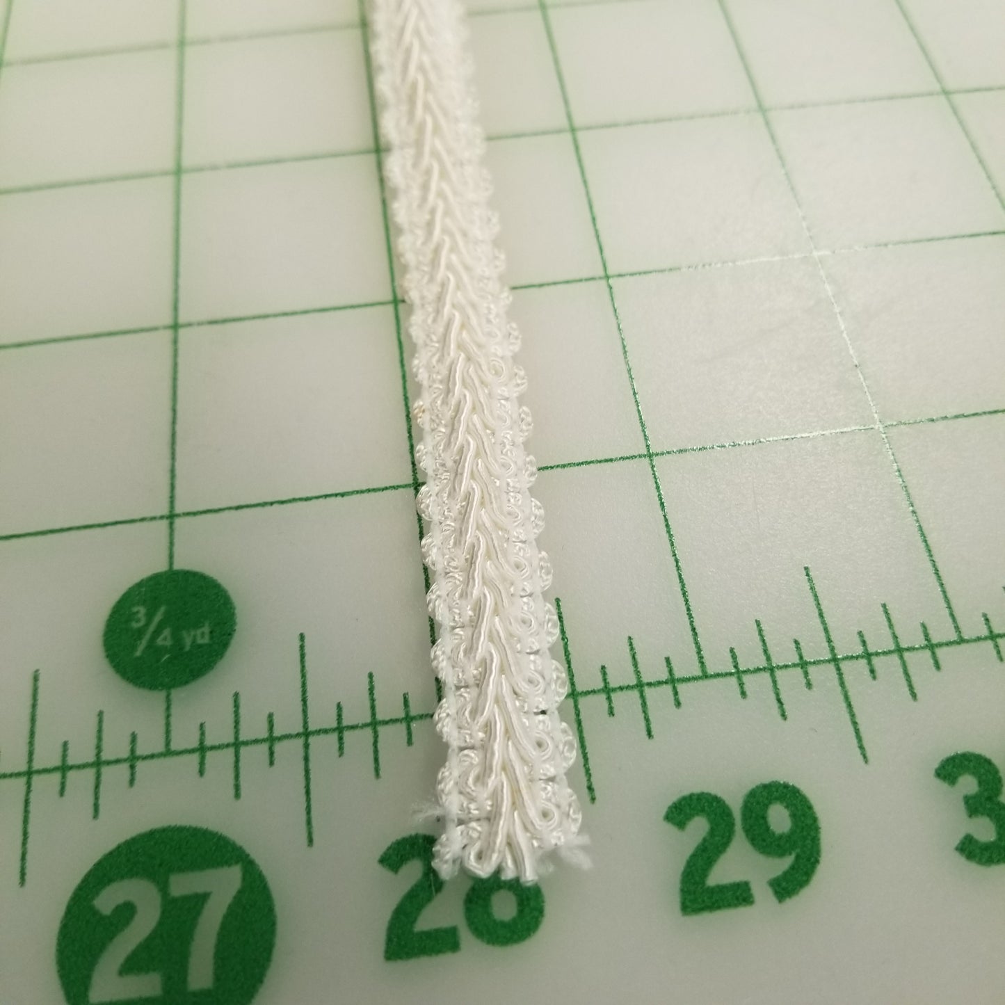 Sewing Supplies: Deadstock Trim: Braided Ivory Rayon 1/2 inch Trim From TV Show: by the yard