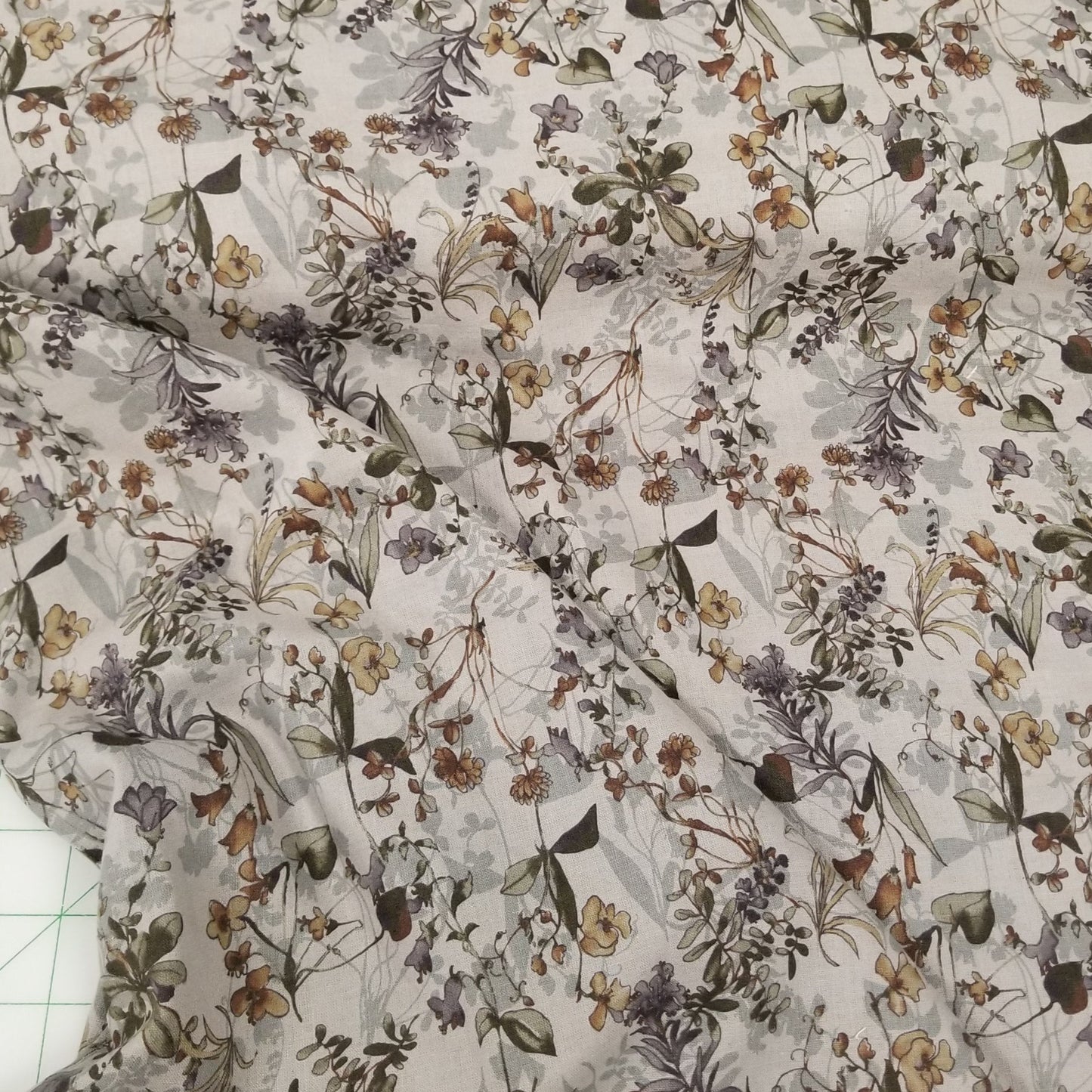 Japan Fabrics: Cotton Linen Botanical Wildflowers Hokkoh Woven- by the yard