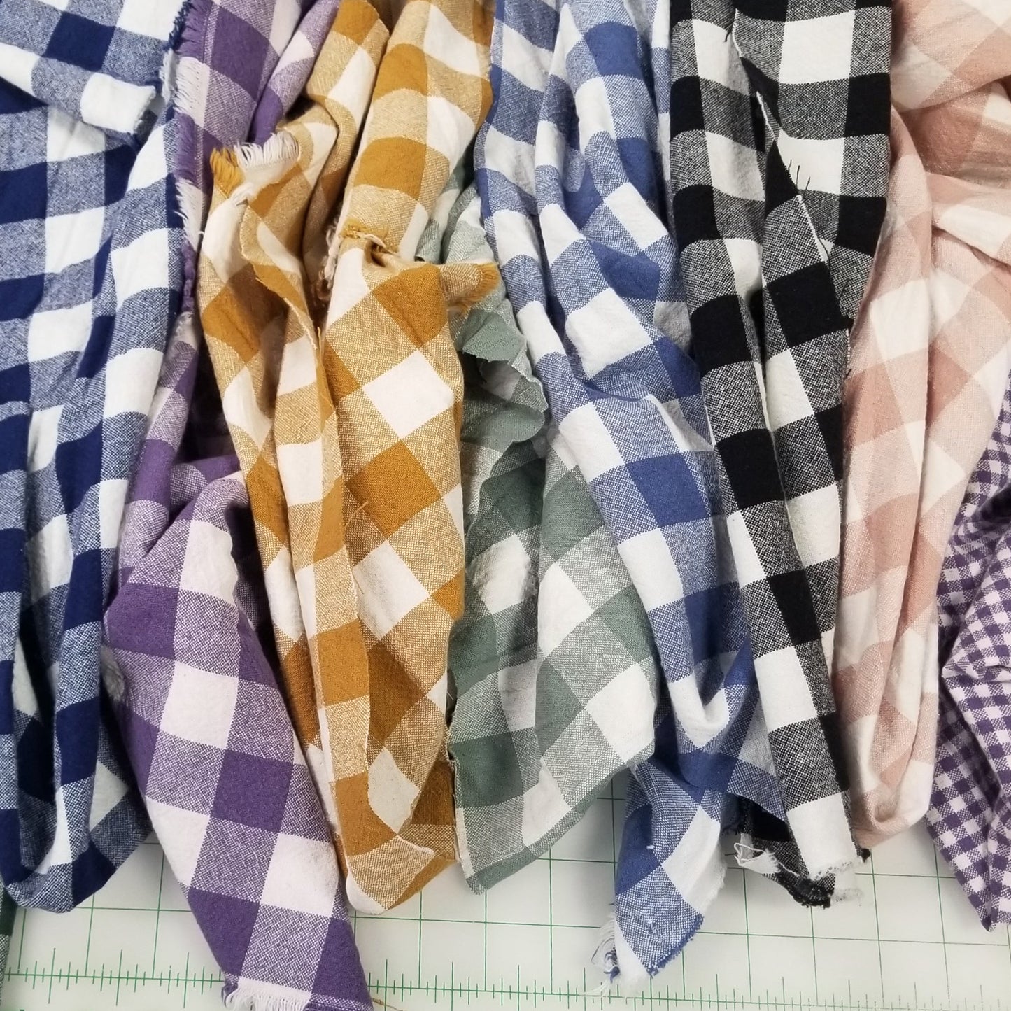 organic checkered fabric from Telio