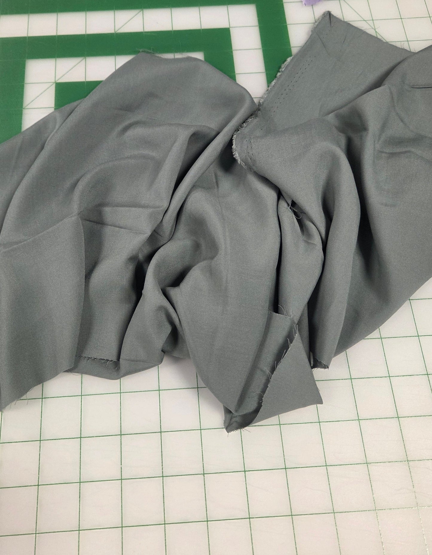 Rayon Shirting Poplin Solid Khaki Green Woven 3.39oz- by the yard