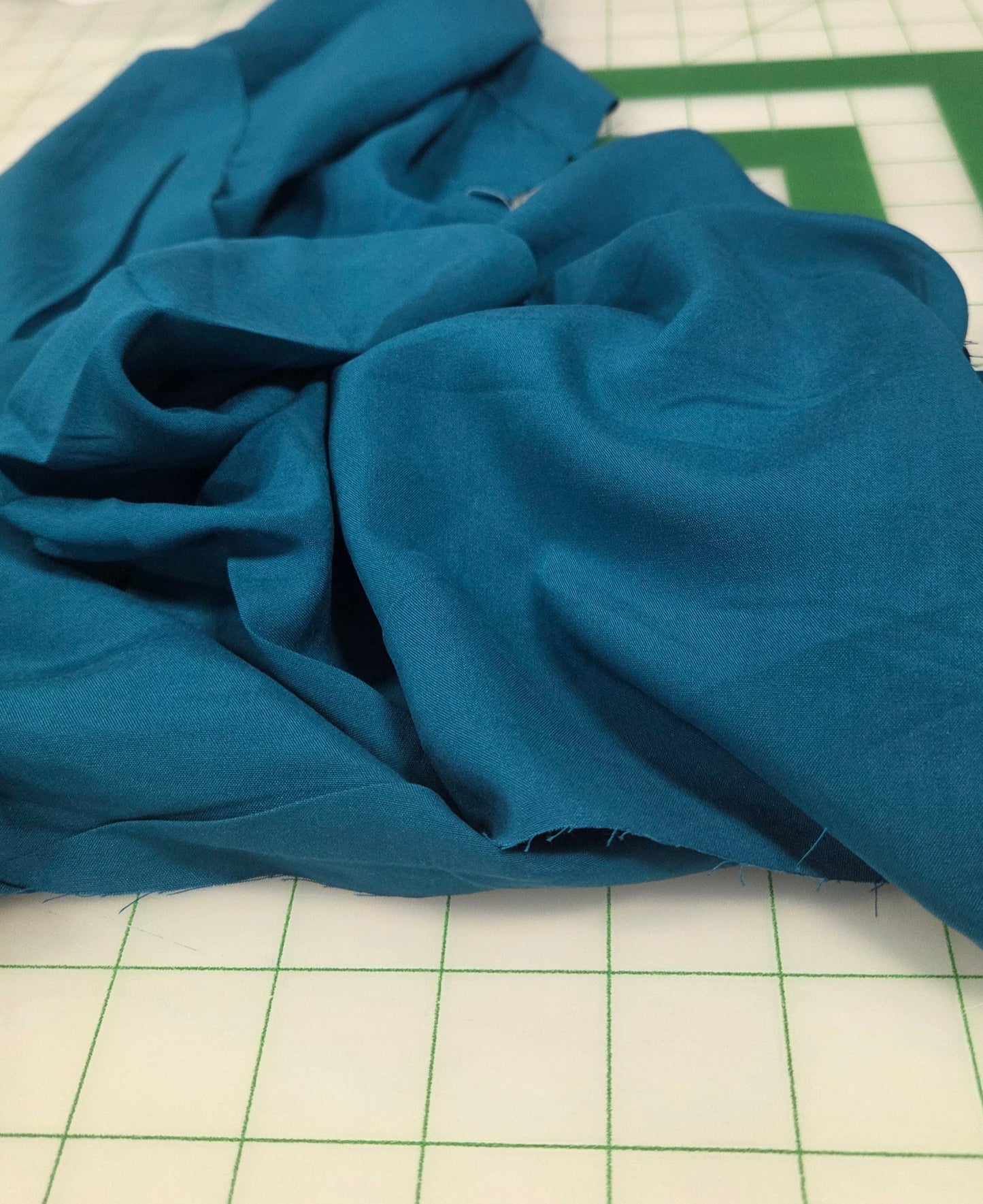 Rayon Shirting Poplin Solid Peacock Woven 3.39oz- by the yard