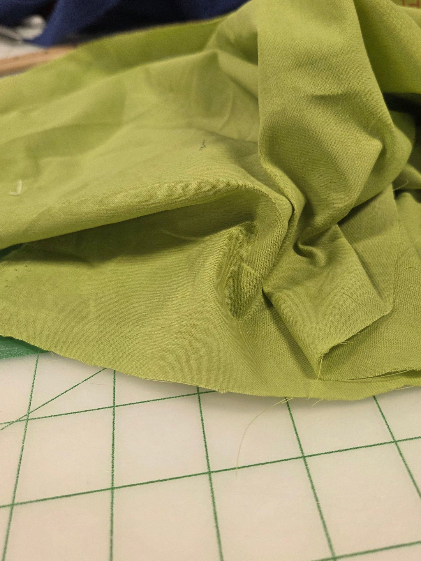 Cotton Voile Solid Lime 2oz OEKO TEX Woven-by the yard