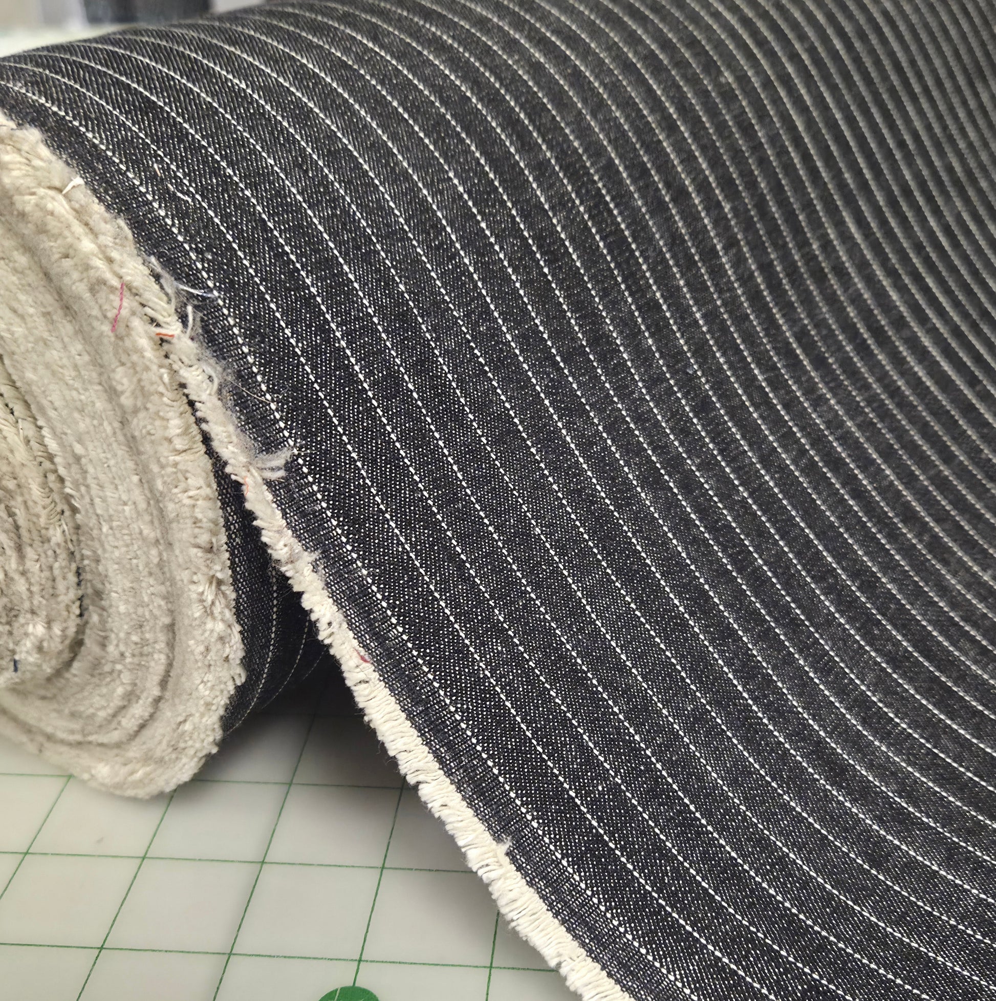 pinstripe denim by the yard