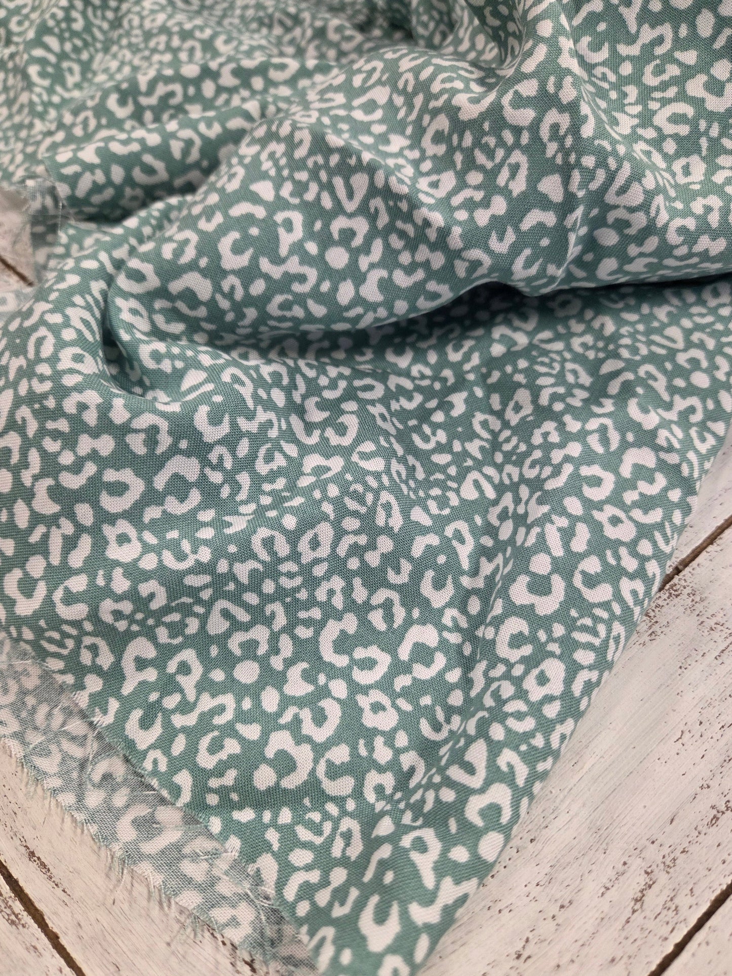 Designer LA Deadstock Rayon Challis with Slight Sheen Animal Print Woven- by the yard