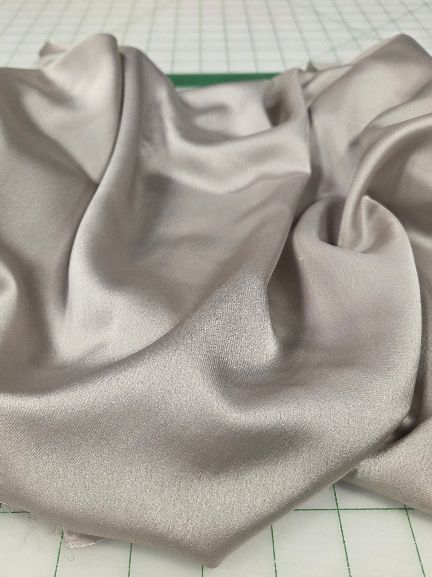 Designer LA Deadstock Vibrant Champagne Stretch Satin Solid with Sheen Woven- by the yard