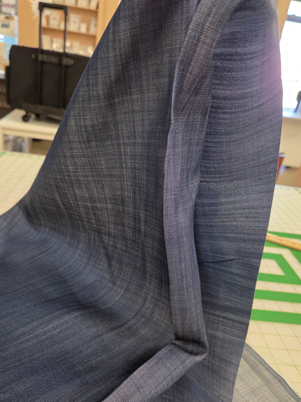 chambray fabric solid by theyard. in California for fabric shopping for garments.