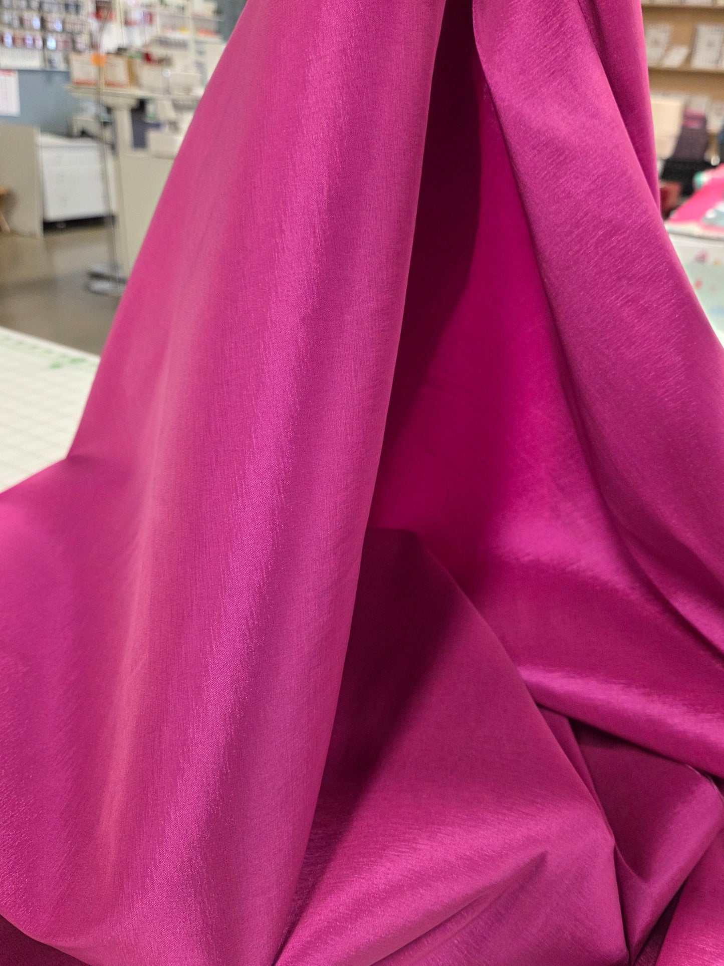 magenta fabric stretch taffeta by the yard
