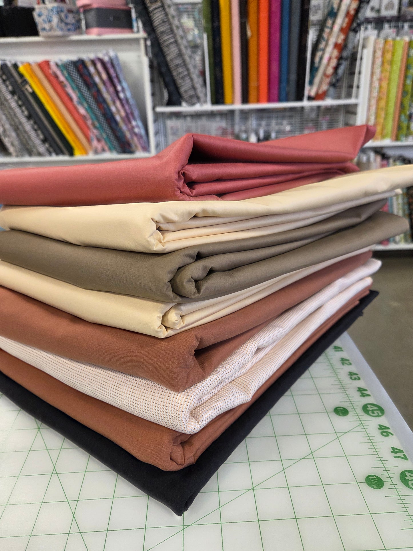 May Mystery Pack: 3 yards Italian Cotton Shirting Earth Tones Pack ( 2 looks)- Assorted