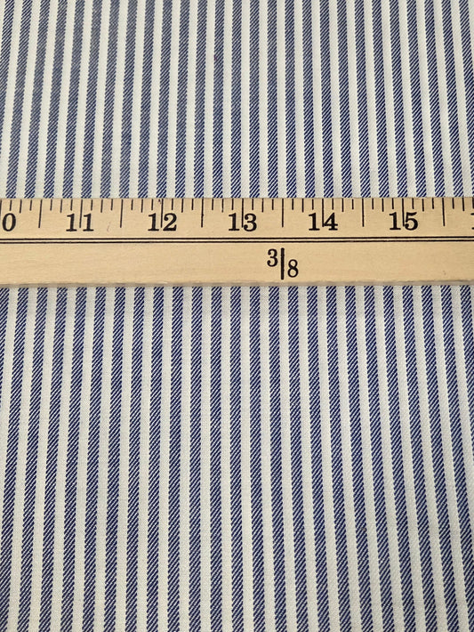 Designer Deadstock Soft Yarn Dyed Rayon Twill Weave Vertical Stripe Woven- by the yard