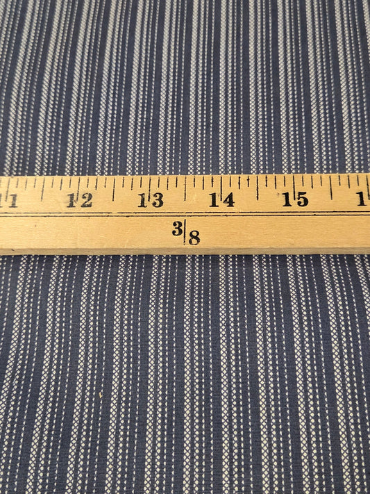 Designer Deadstock Cotton Spandex Poplin Shirting Dash Stripes Woven- by the yard