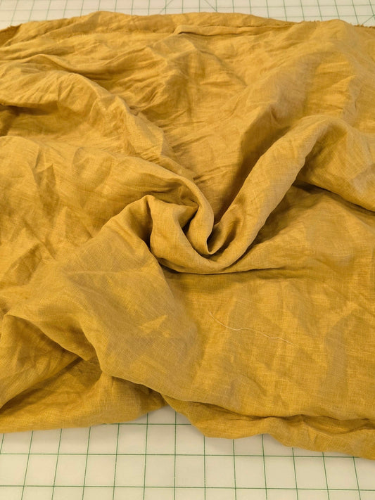 linen in cornflower yellow woven