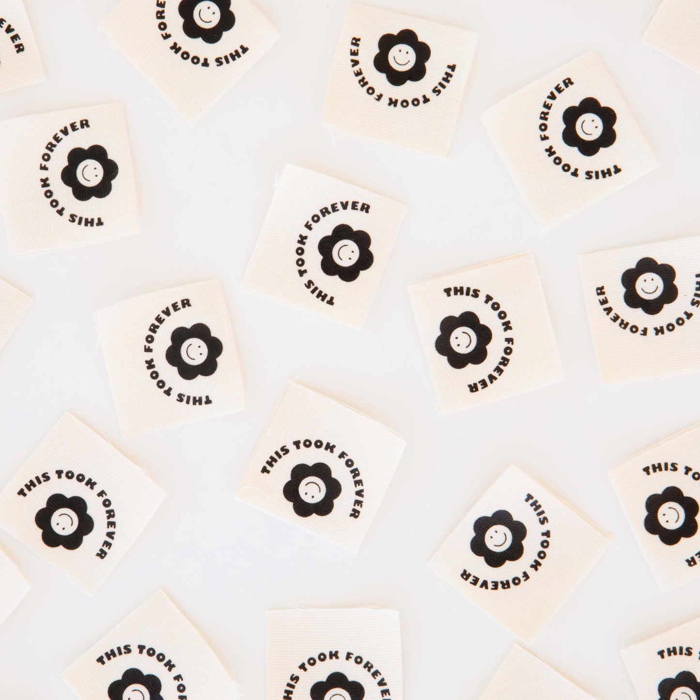 Notions: Sarah Hearts: This Took Forever - Sewing Organic Cotton Labels- 1 pack
