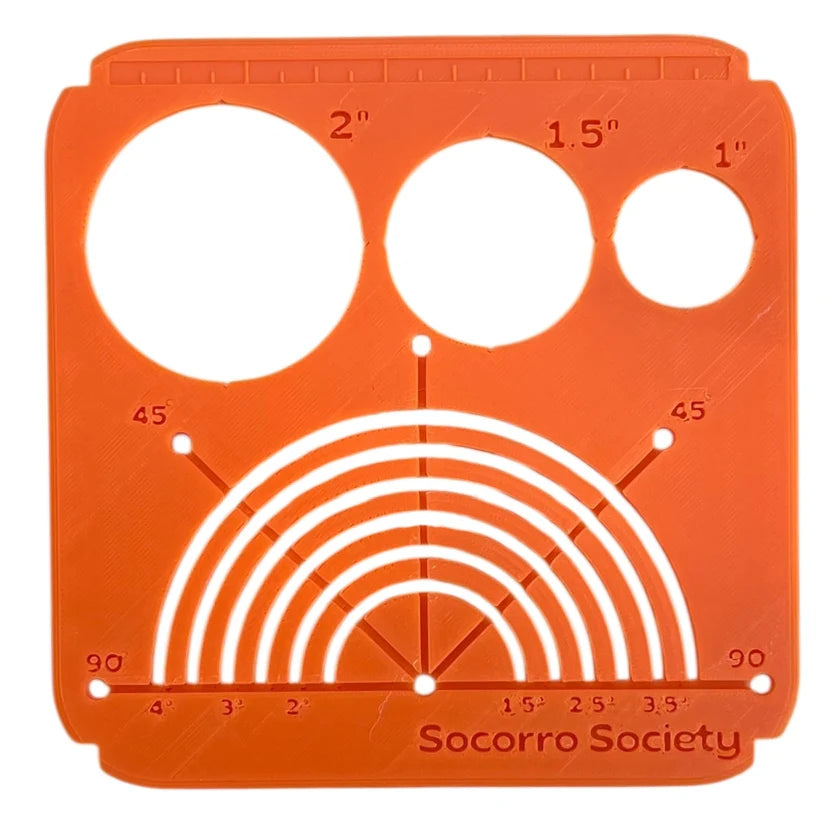 Sashiko and Visible Mending Collection: Sashiko Circle Stencil: Orange- 1 pack