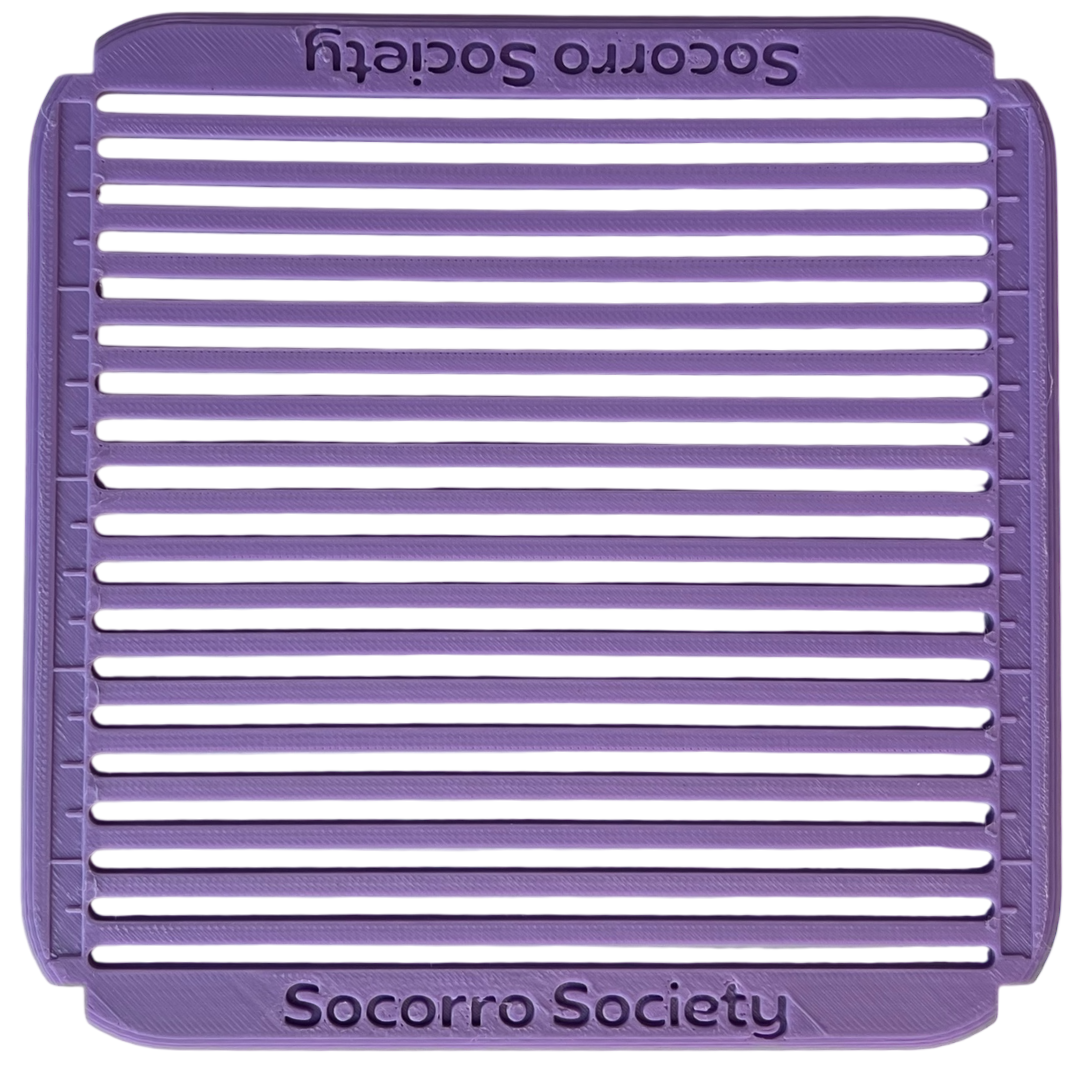 Sashiko and Visible Mending Collection: Sashiko Grid Stencil: Purple-1 pack