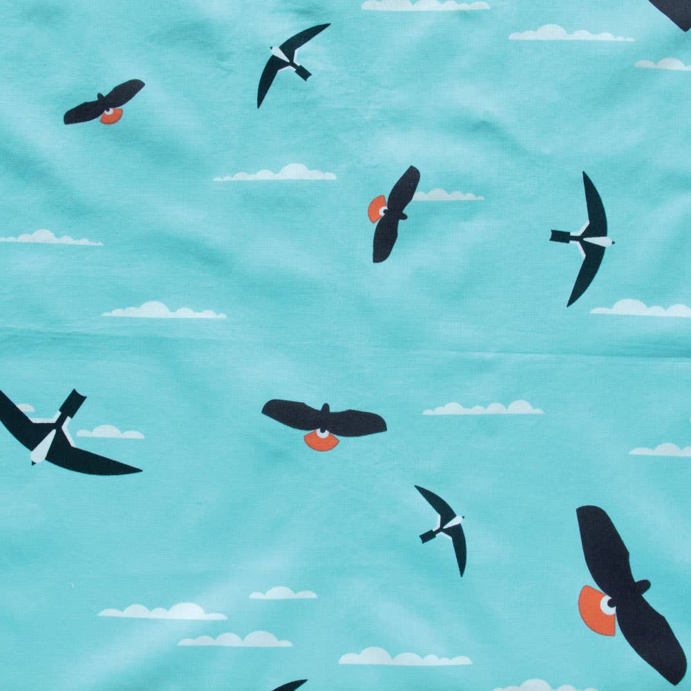 Organic Premium Cotton Soaring Santa Rosa Shirting Poplin 115gsm Charley Harper by Birch Fabrics- by the half yard