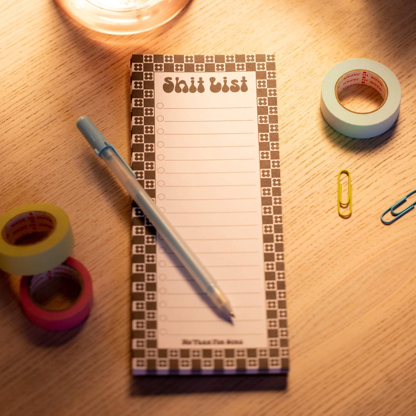 Local Artist Stationary: Shit List Notepad | Daisy Black- 1 pack