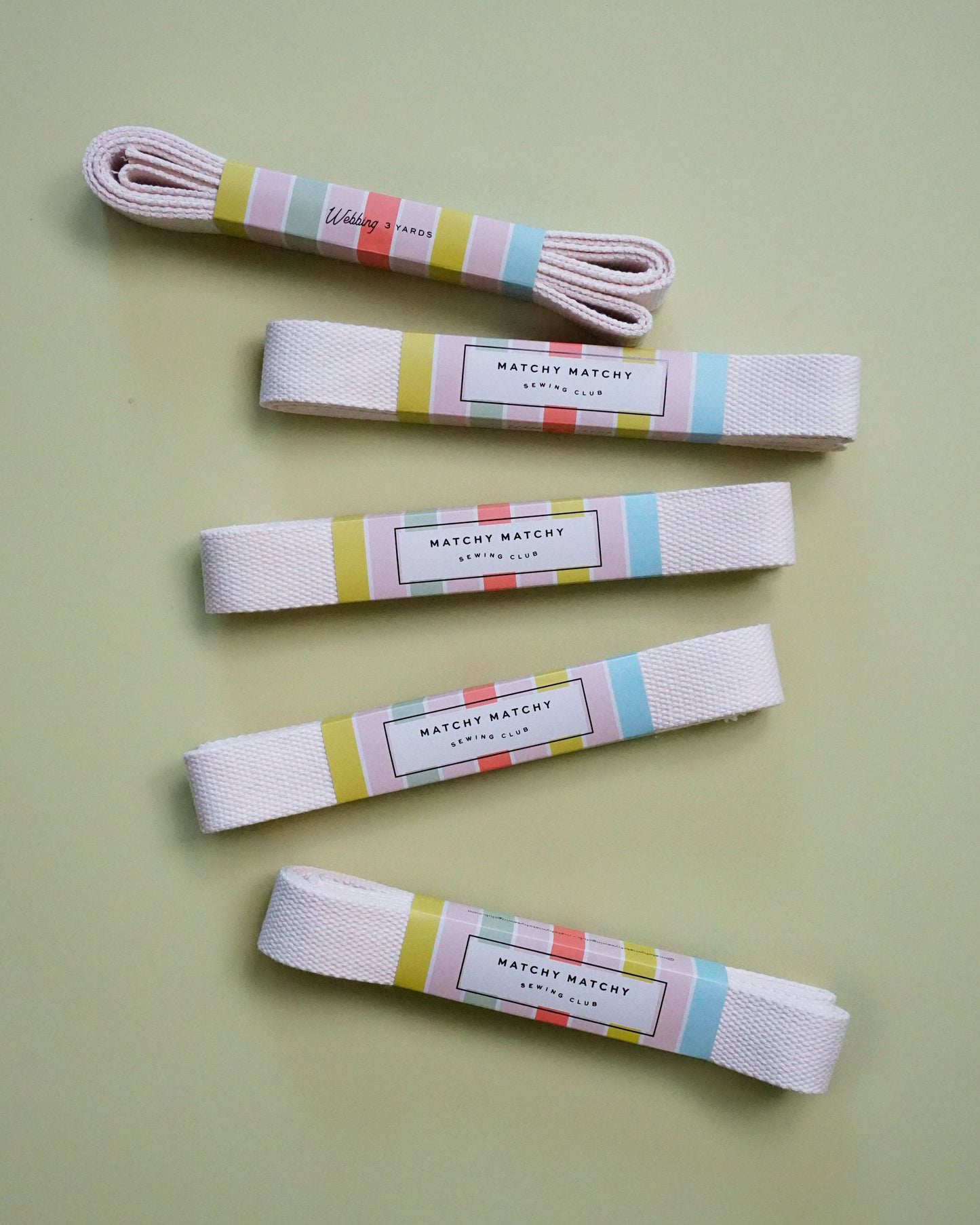 Sewing Notion: Matchy Matchy Sewing Club Natural Webbing 1.25": 3 yards-1 pack