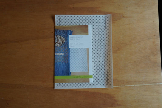 Sashiko and Visible Mending Collection: Sashiko Inspired Star/Ten Cross Stick and Stitch Pattern- 1 Adhesive Transfer