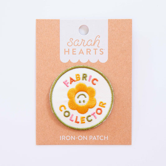 Notions: Sarah Hearts Fabric Collector Iron-On Patch-(5.4cmx5.4cm) 1 pack