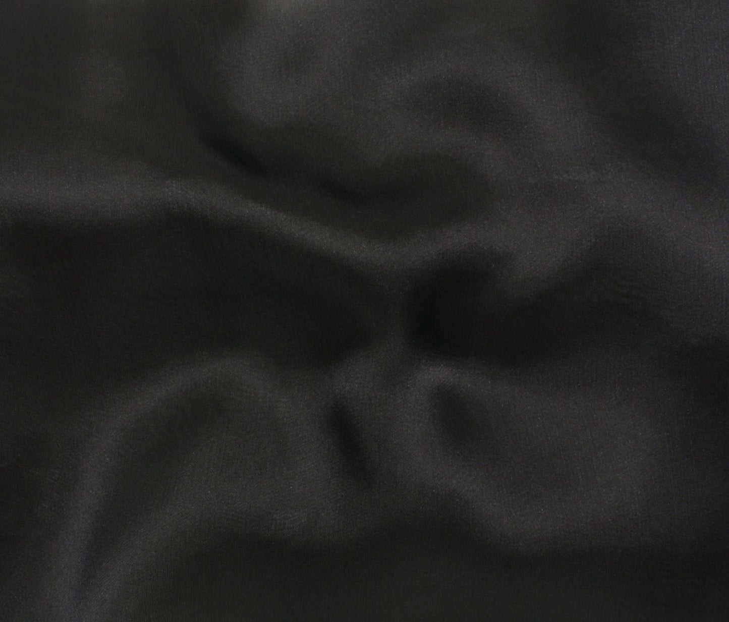 Special Occasion Satin Organza Black Solid Woven 58 GSM- By the yard
