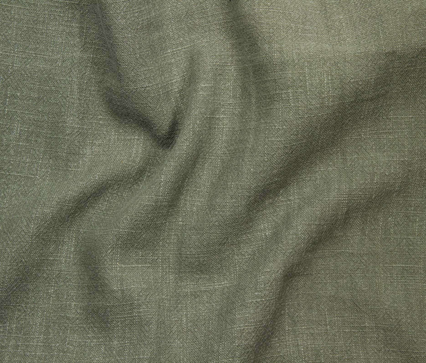 Stonewashed Textured Olive Ramie Opaque Solid 7.08oz- by the yard