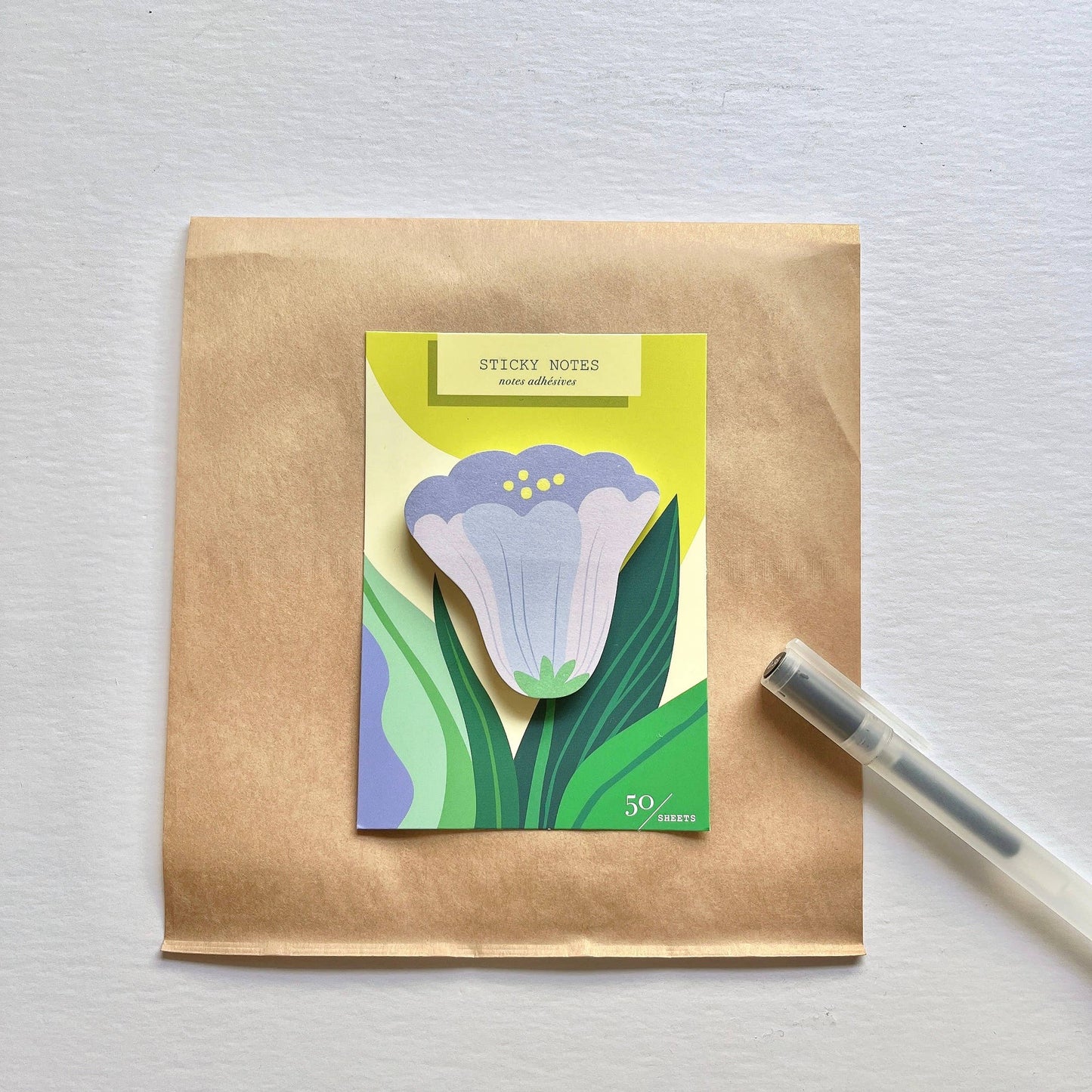 Stationary: First Bloom Die Cut Sticky Notes-1 pack