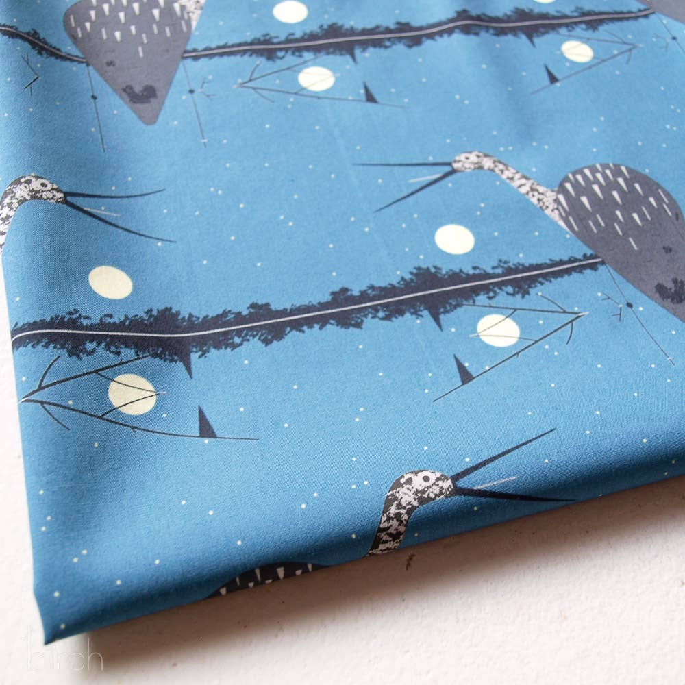 Organic Premium Cotton Limpkin Shirting Poplin 115gsm Charley Harper by Birch Fabrics- by the half yard
