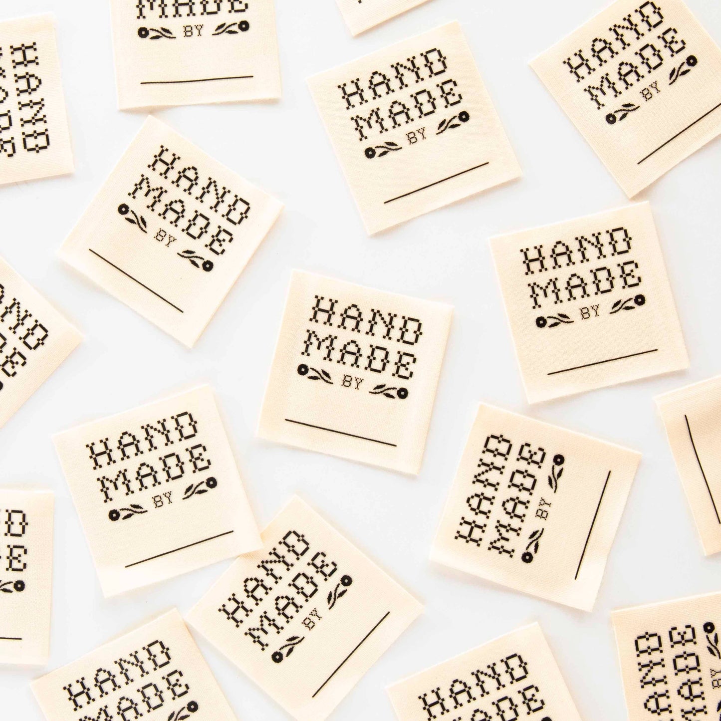 Notions: Sarah Hearts Crafty Handmade By: Organic Cotton Write In Sewing Labels- 1 Pack ( 4 labels)