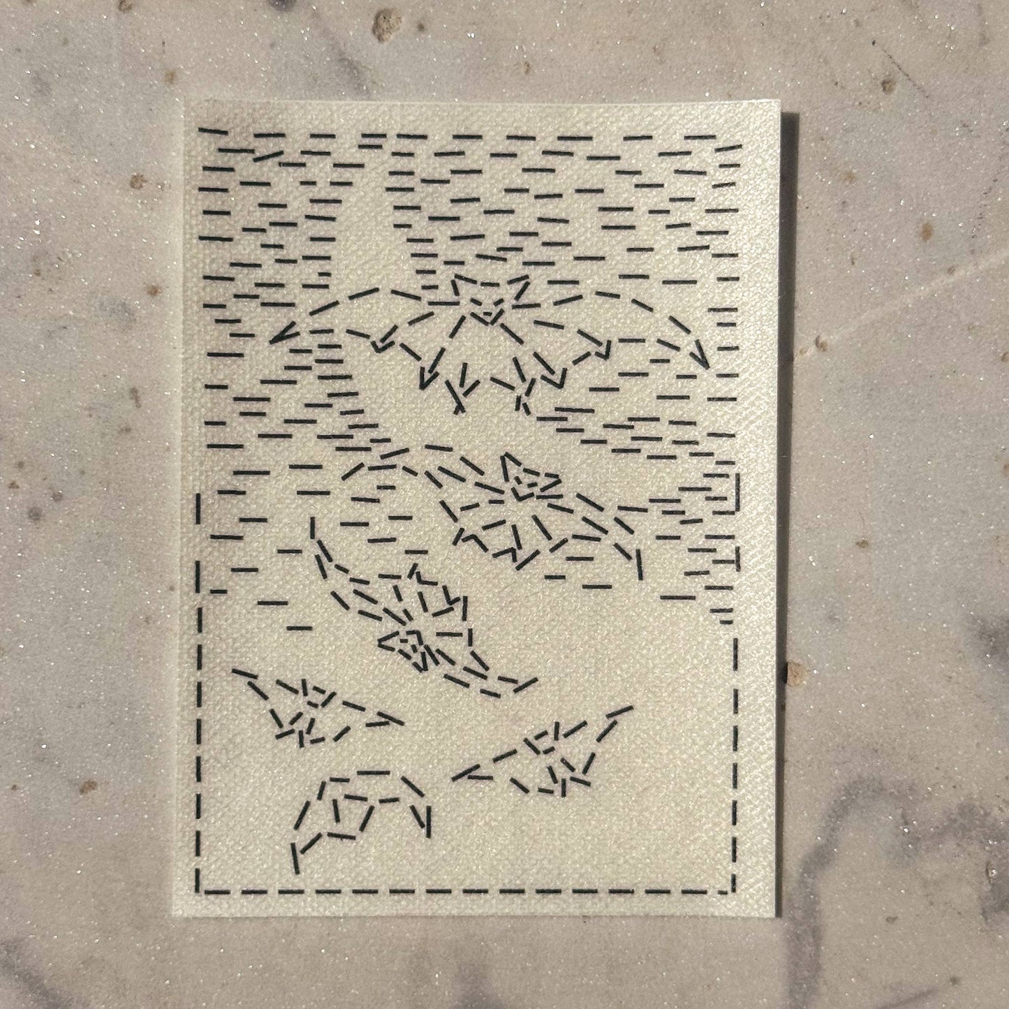 Sashiko and Visible Mending Supplies: Batbat: Stick and Stitch Embellishment Mending Transfer( 4 Looks) -1 Pack