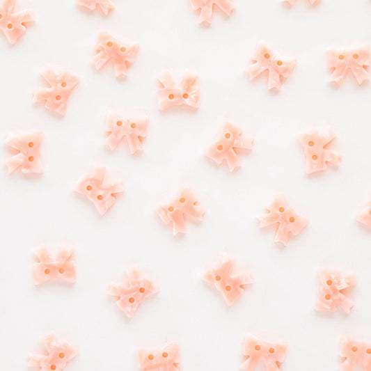 Notions: Sarah Hearts Pink Bow Small 5/8" Buttons- 1 pack ( 10 buttons)