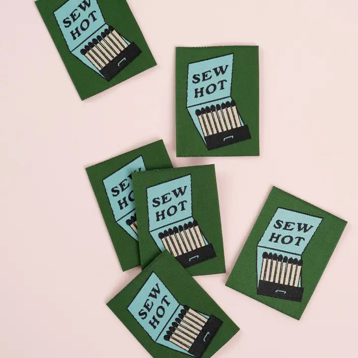 Sewing Labels: Sew Hot Garment Labels: by Matchy Matchy Sewing Club Set of 6-1 Pack