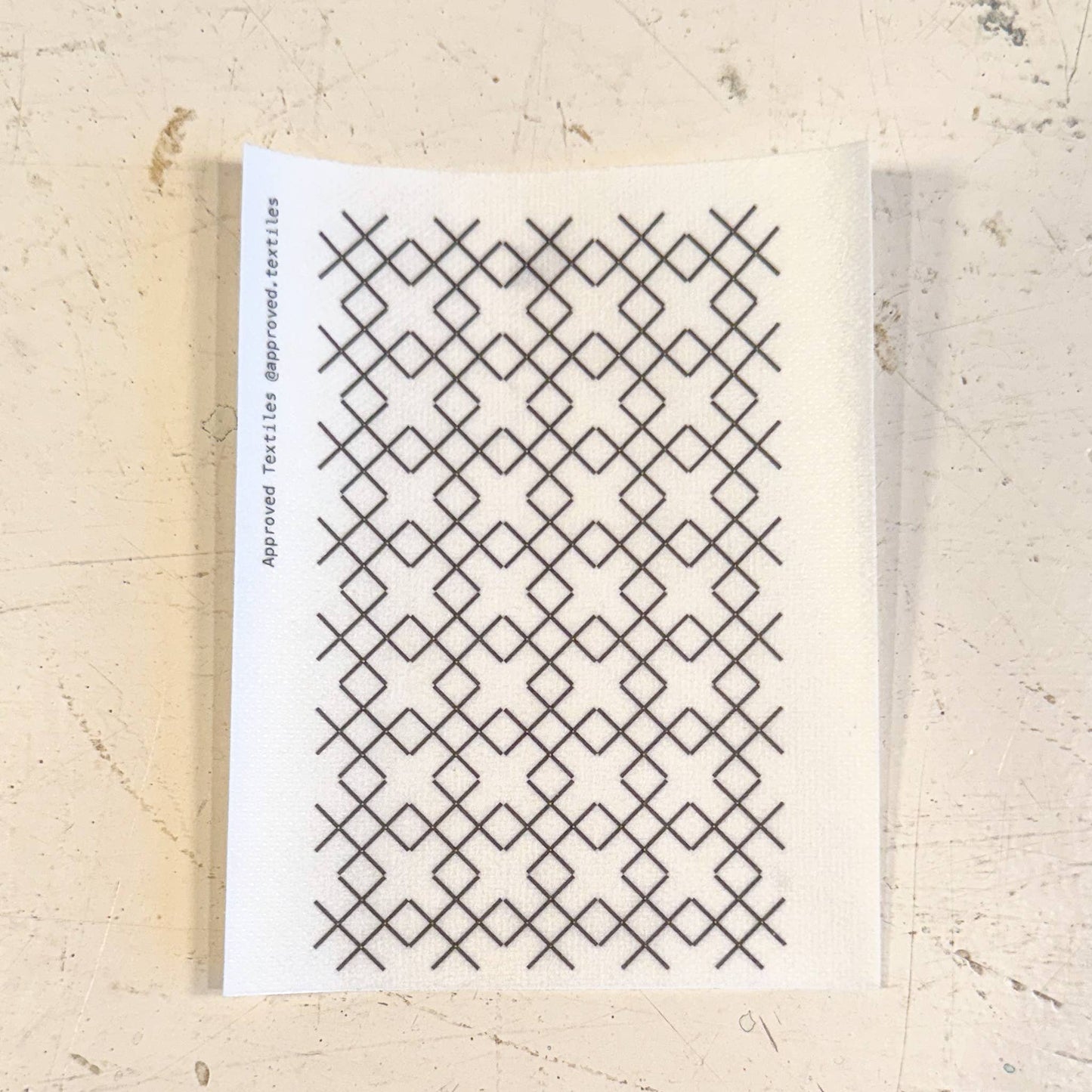 Sashiko & Mending Supplies:Lattice - Minimal Mending + Embellishment Transfer ( 4 Looks)- 1 Pack