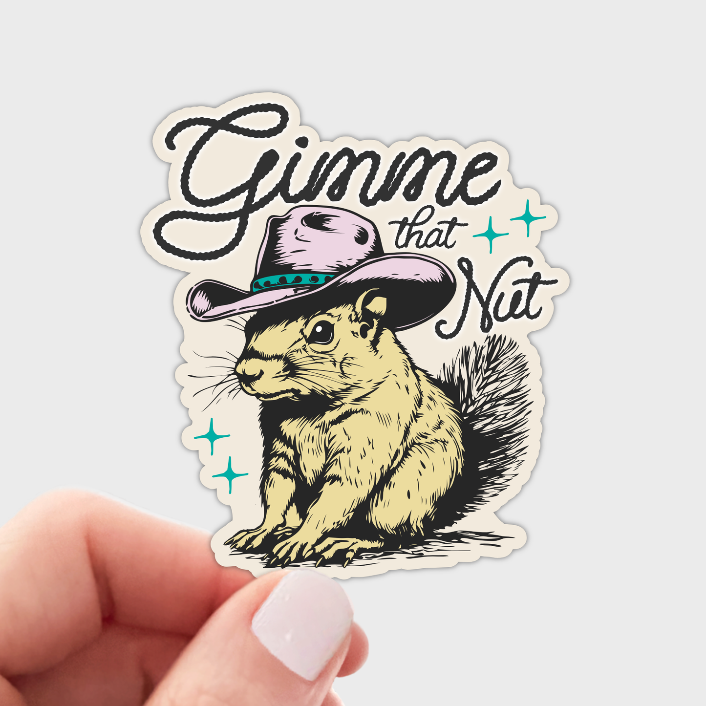 Stickers and Stationary: Western Squirrel Gimme That Nut Sticker