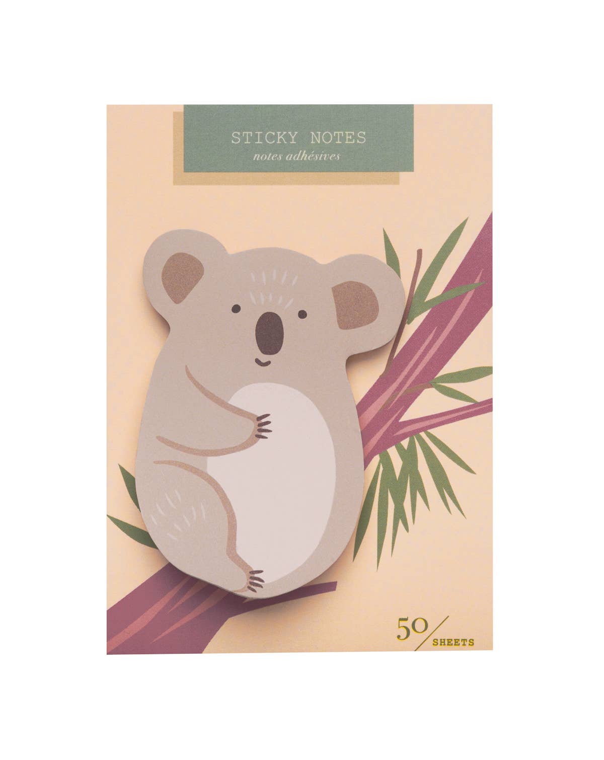 Stationary: Koala Die Cut Single Sticky Notes-1 pack