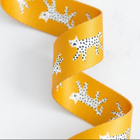 Webbing: Stitch Supply Co Snow Leopards 1.5 inch - by the yard